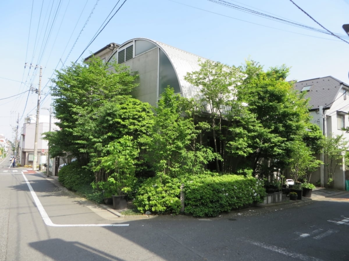 緑に包まれた家