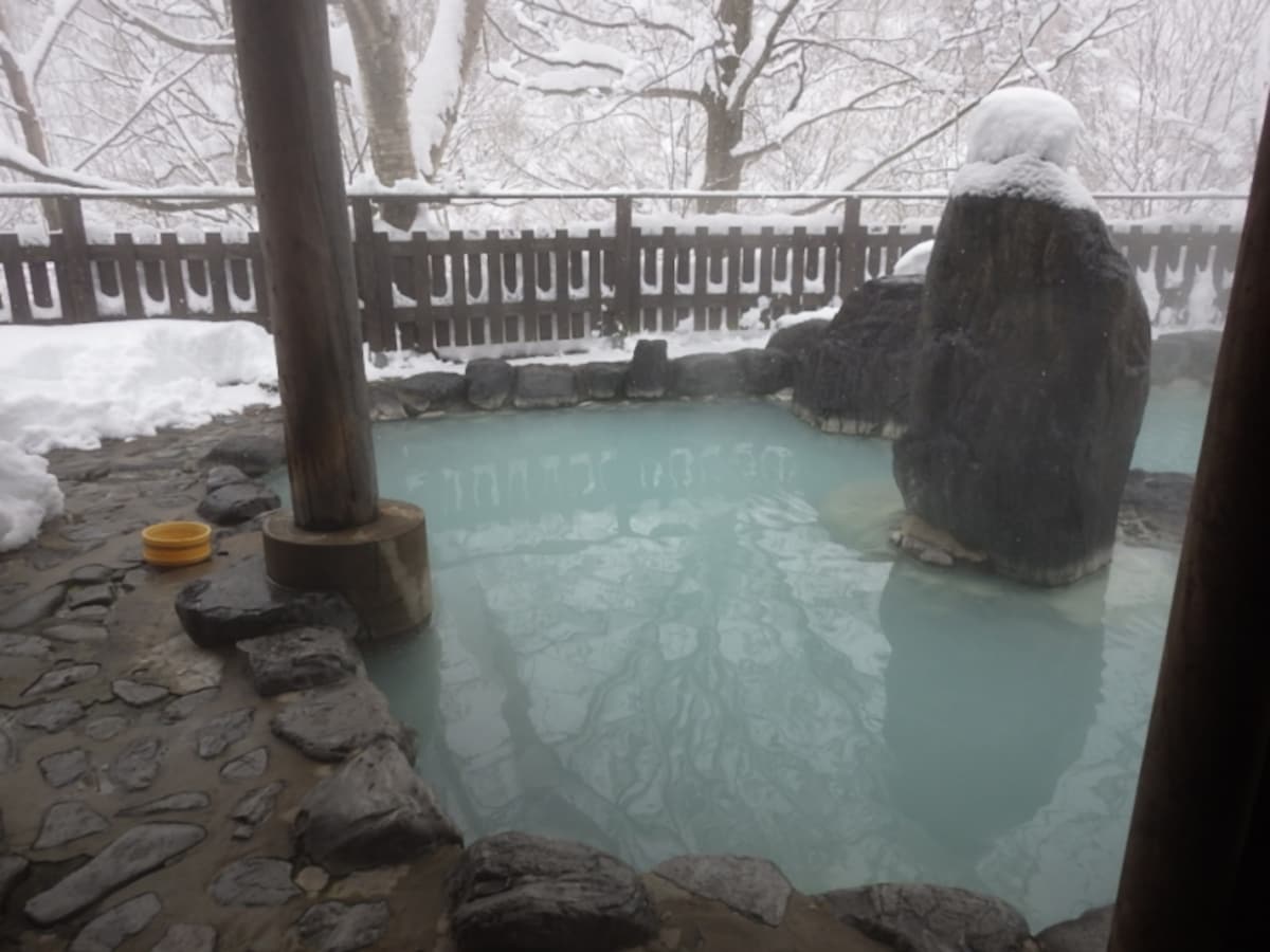 松川温泉にて