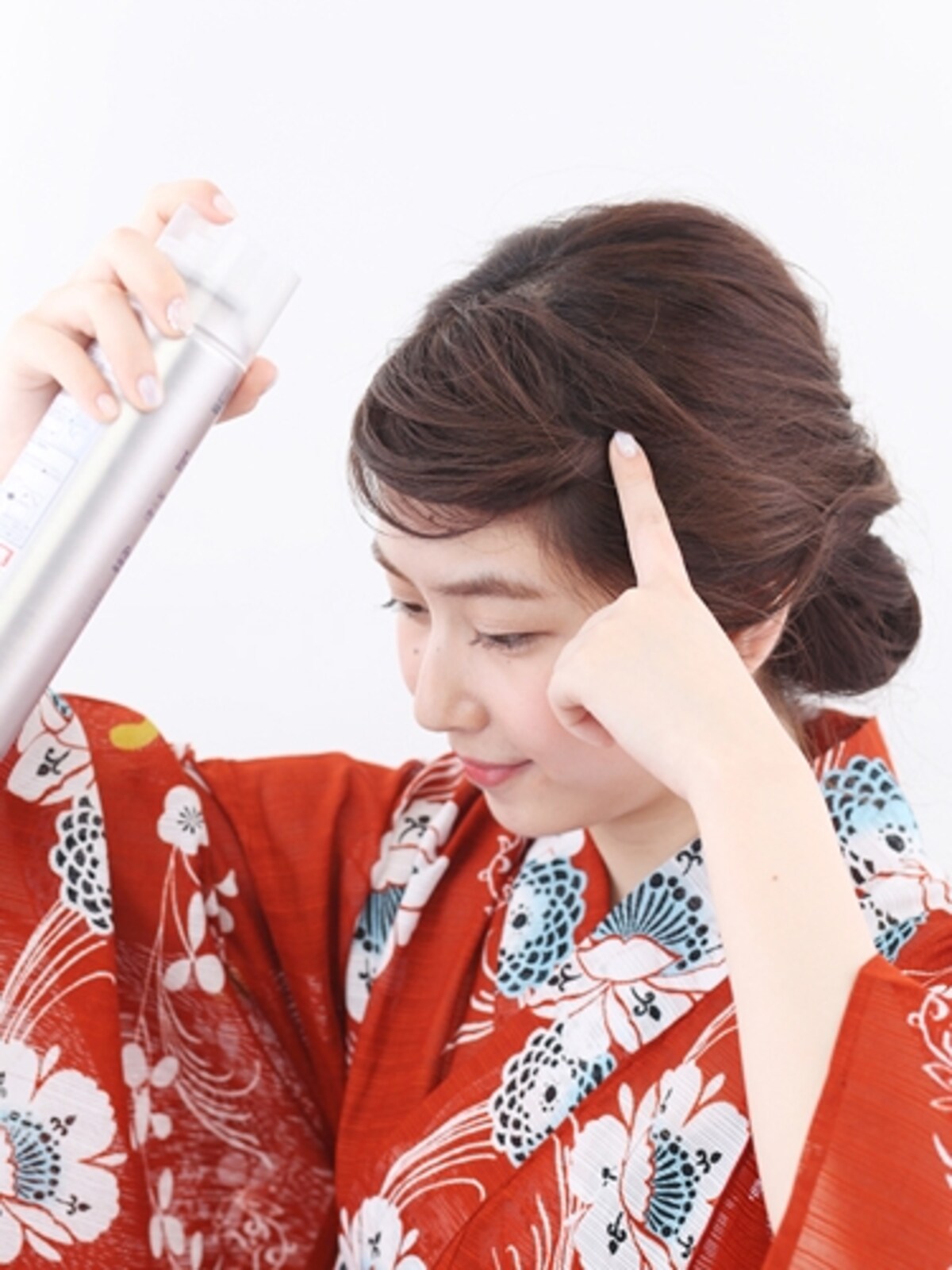 キープ力の高いスプレーを使用