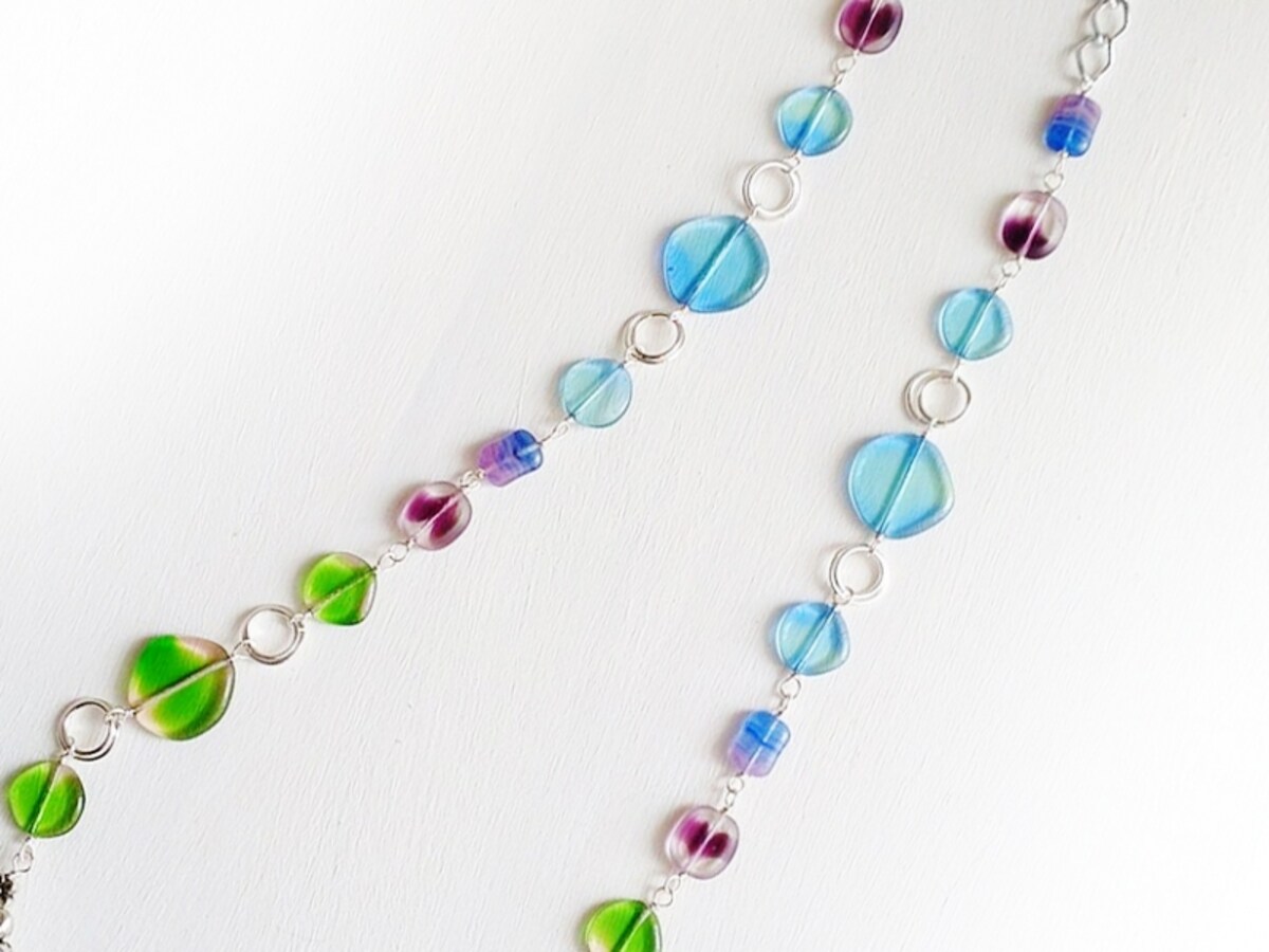 めがね留めのネックレス～Water Drop～