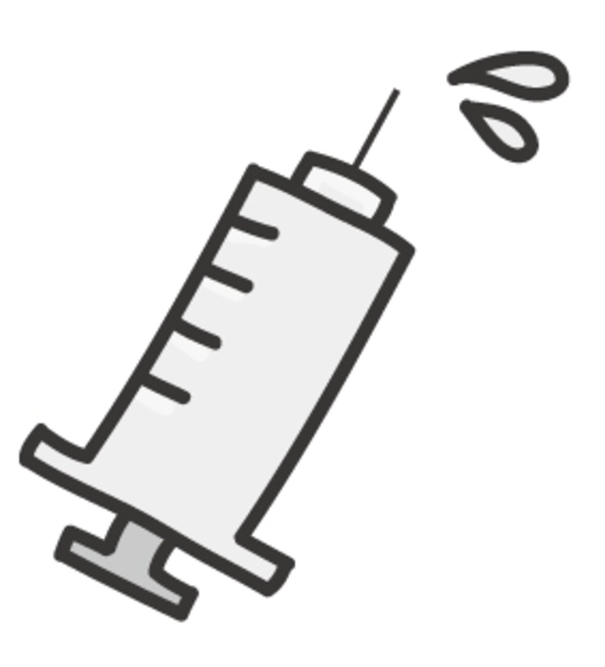 【モノクロ】注射のカットです。