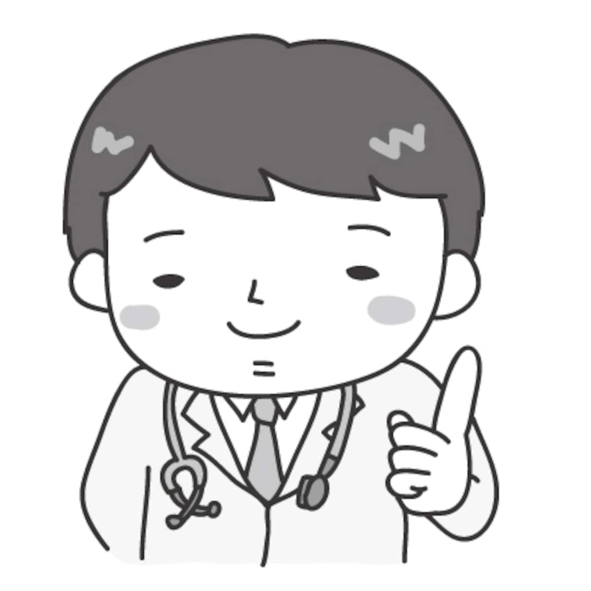 【モノクロ】アドバイスをする医者です。