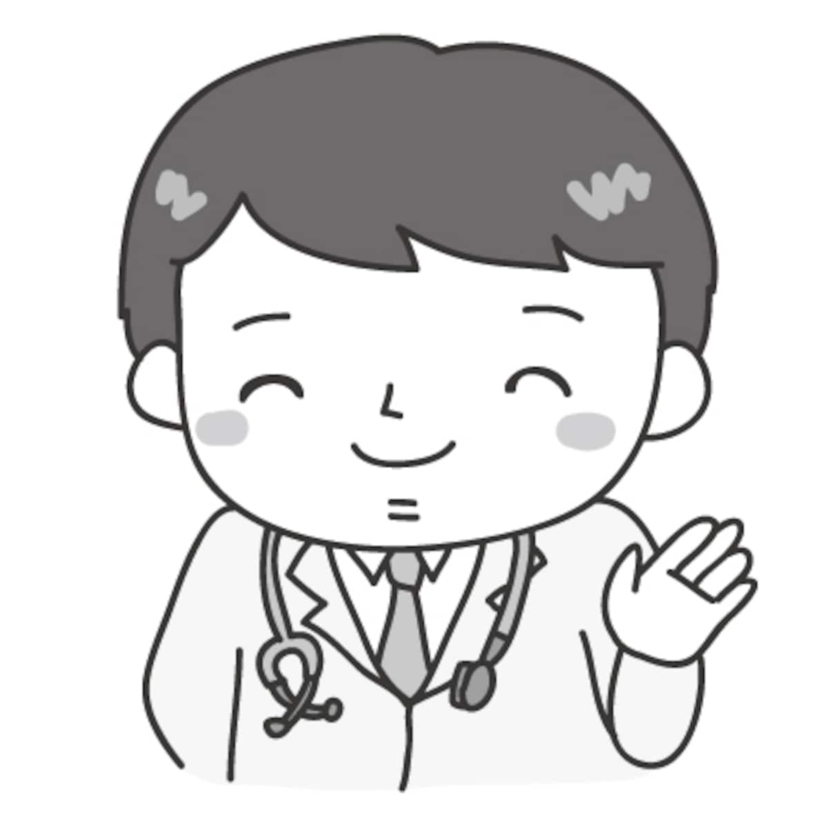 【モノクロ】案内をする医者です。