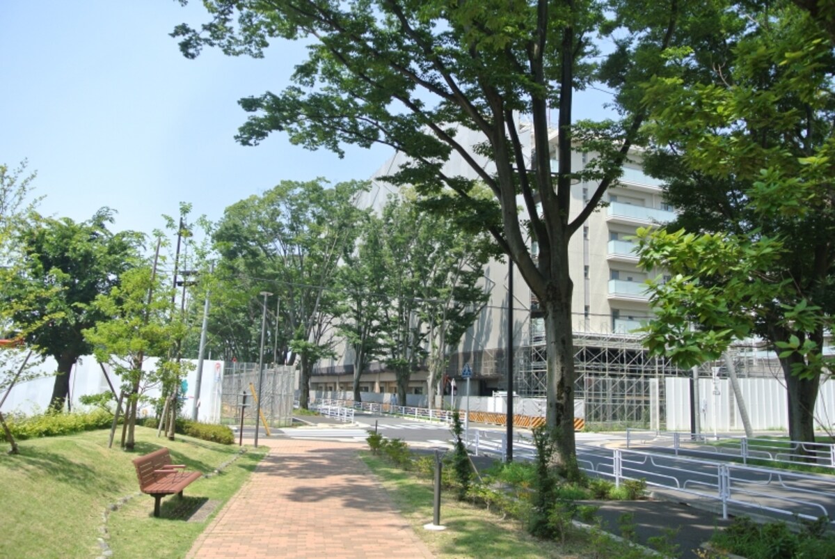 建設中の「ひばりが丘フィールズ　けやき通り」