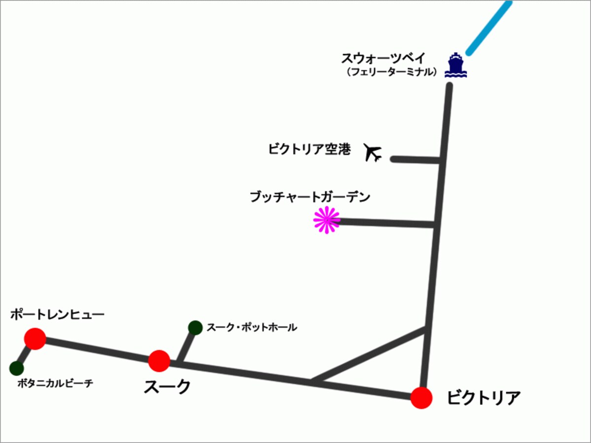 スークと各主要ポイントの位置関係（クリックで拡大）