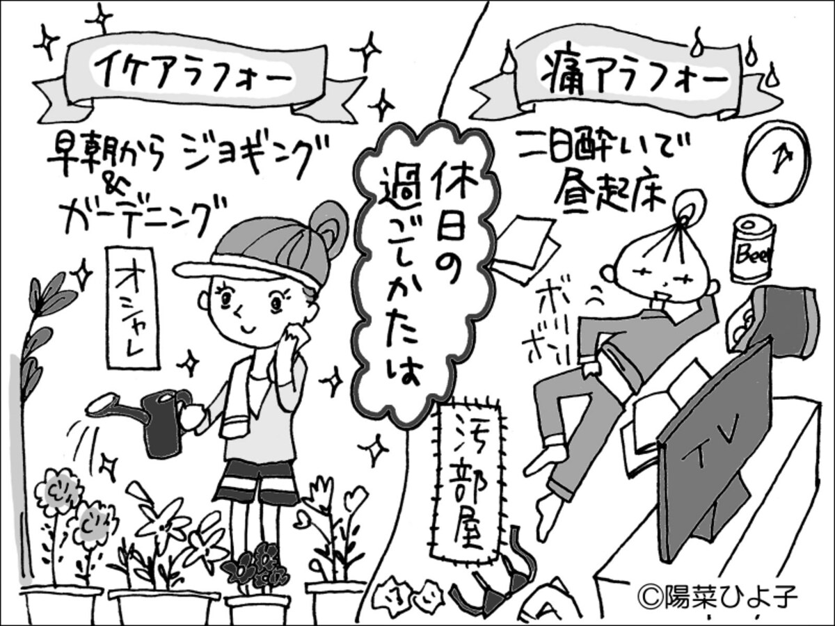 イケアラフォーvs痛アラフォー（休日の過ごし方）
