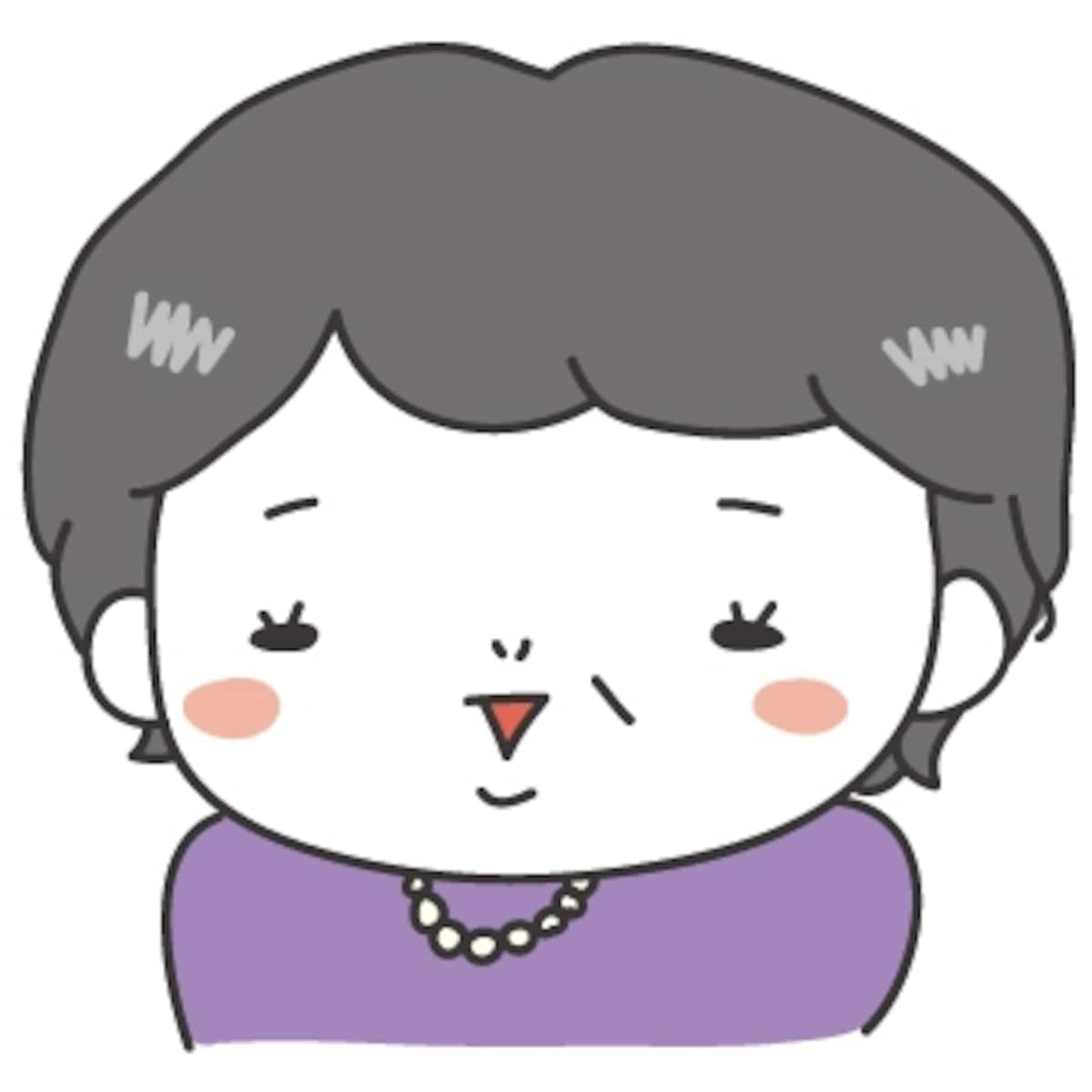  おばあちゃん　敬老の日　イラスト　カラー　かわいい