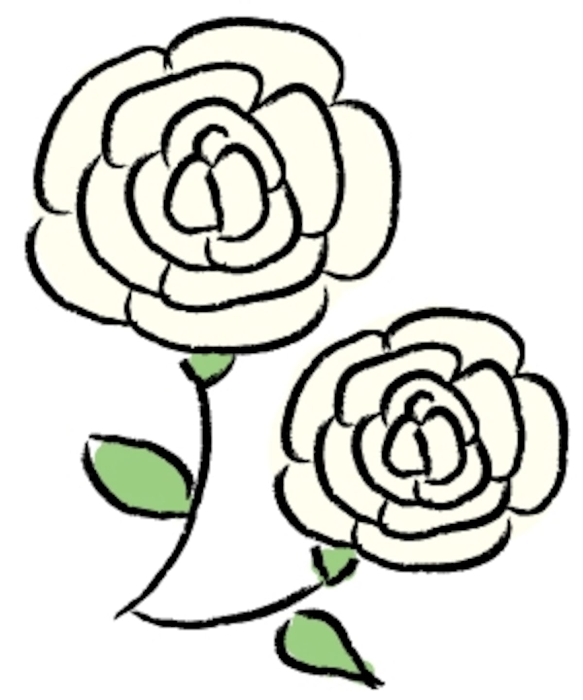 バラ　敬老の日　イラスト　カラー　かわいい