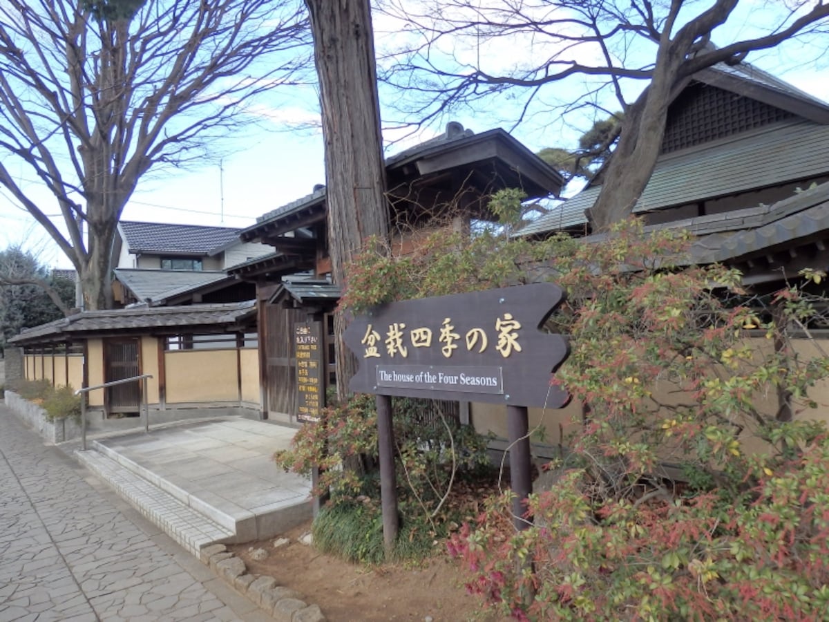 盆栽町の中心にある盆栽四季の家