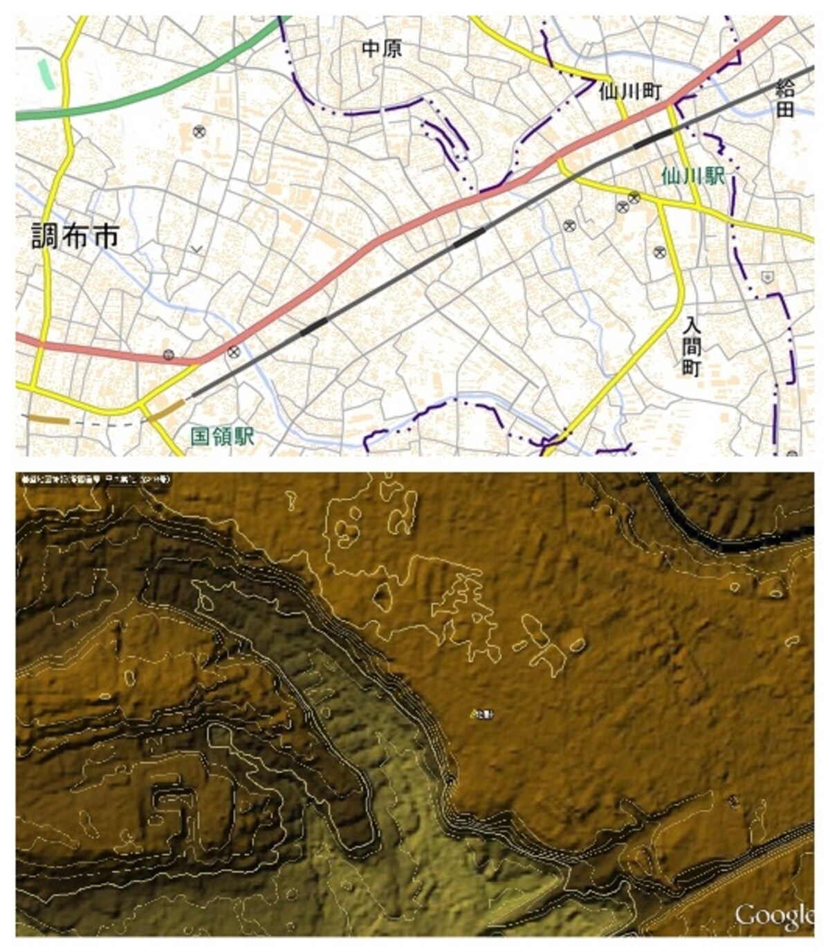 西つつじが丘の境