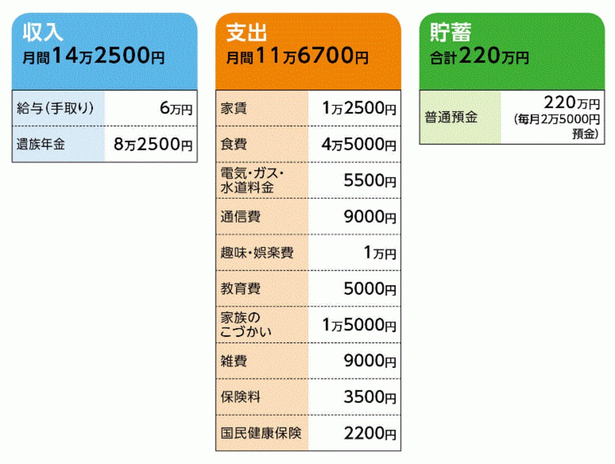 「ぱんこさん」の家計収支データ