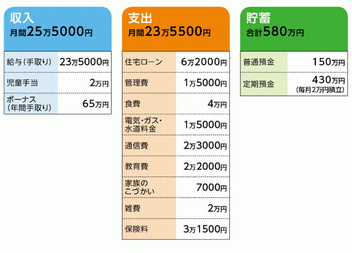 「さき」さんの家計収支データ