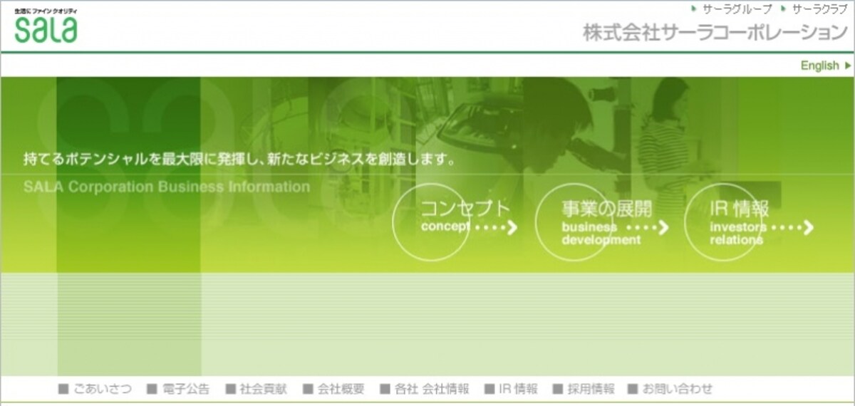 サーラコーポレーション　ＷＥＢ