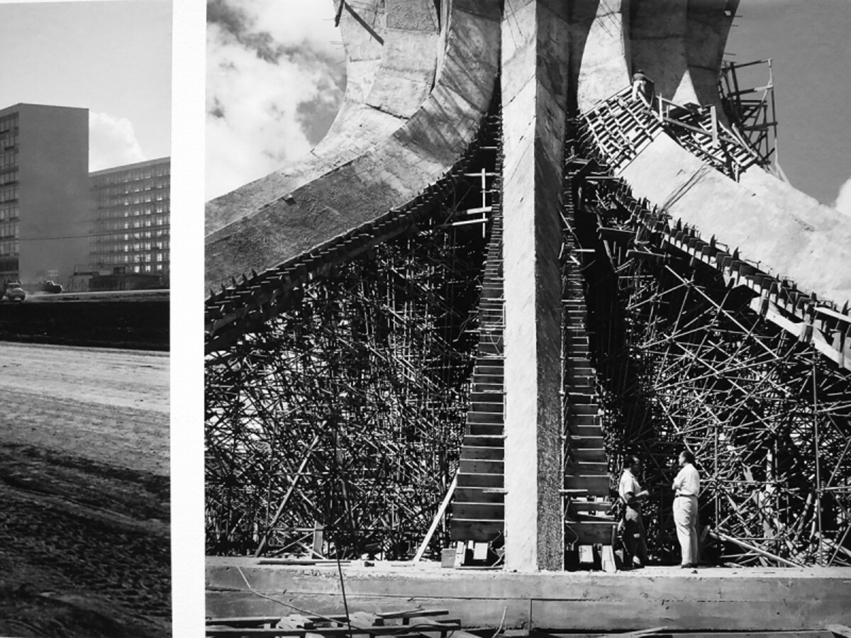 1959年建設中のブラジリア大聖堂の画像  