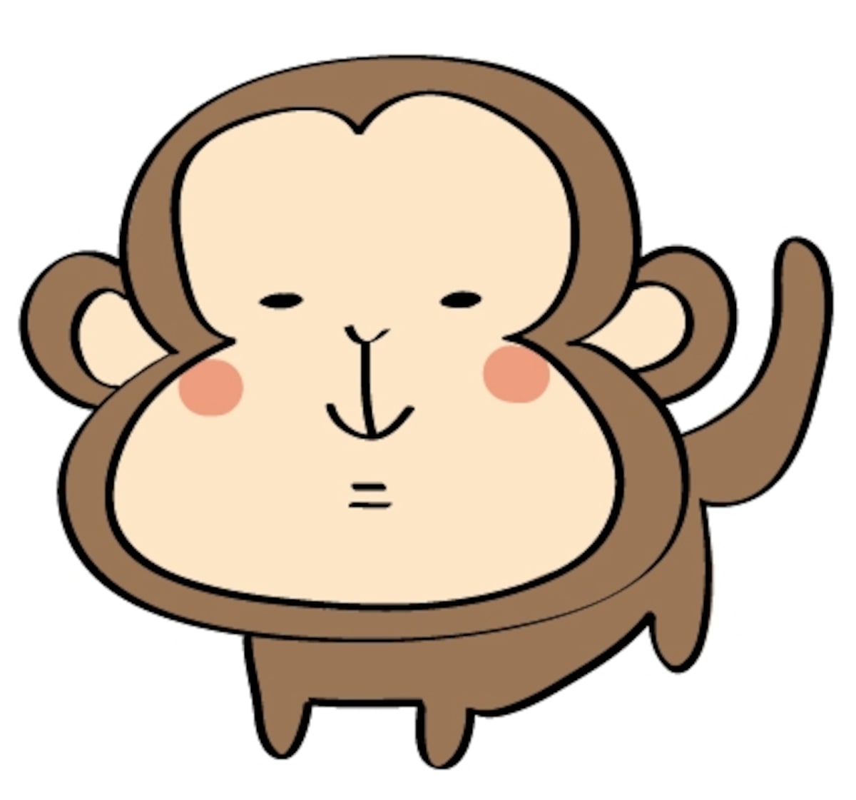 おすまし顔のサルです。