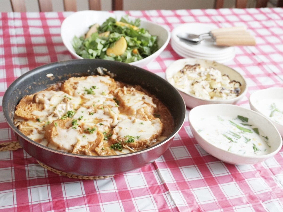 キノコのフライ"パン"グラタン定食