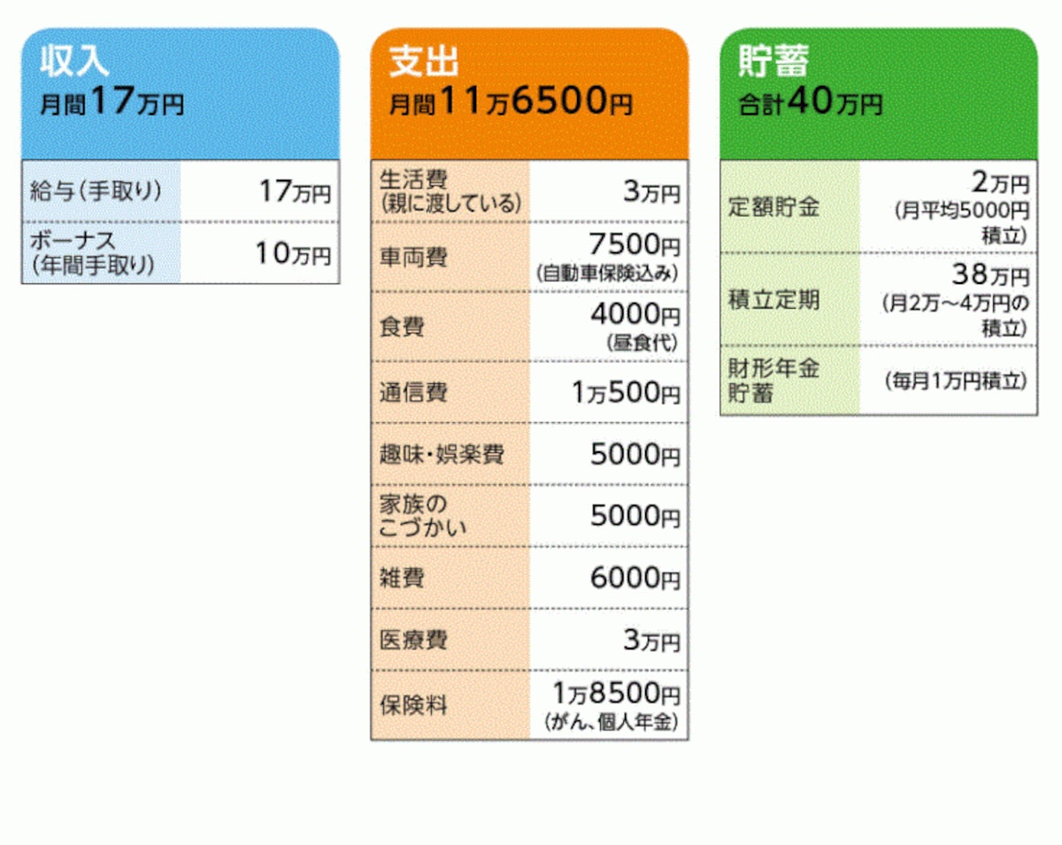 「下層老人候補以下？」さんの家計収支データ