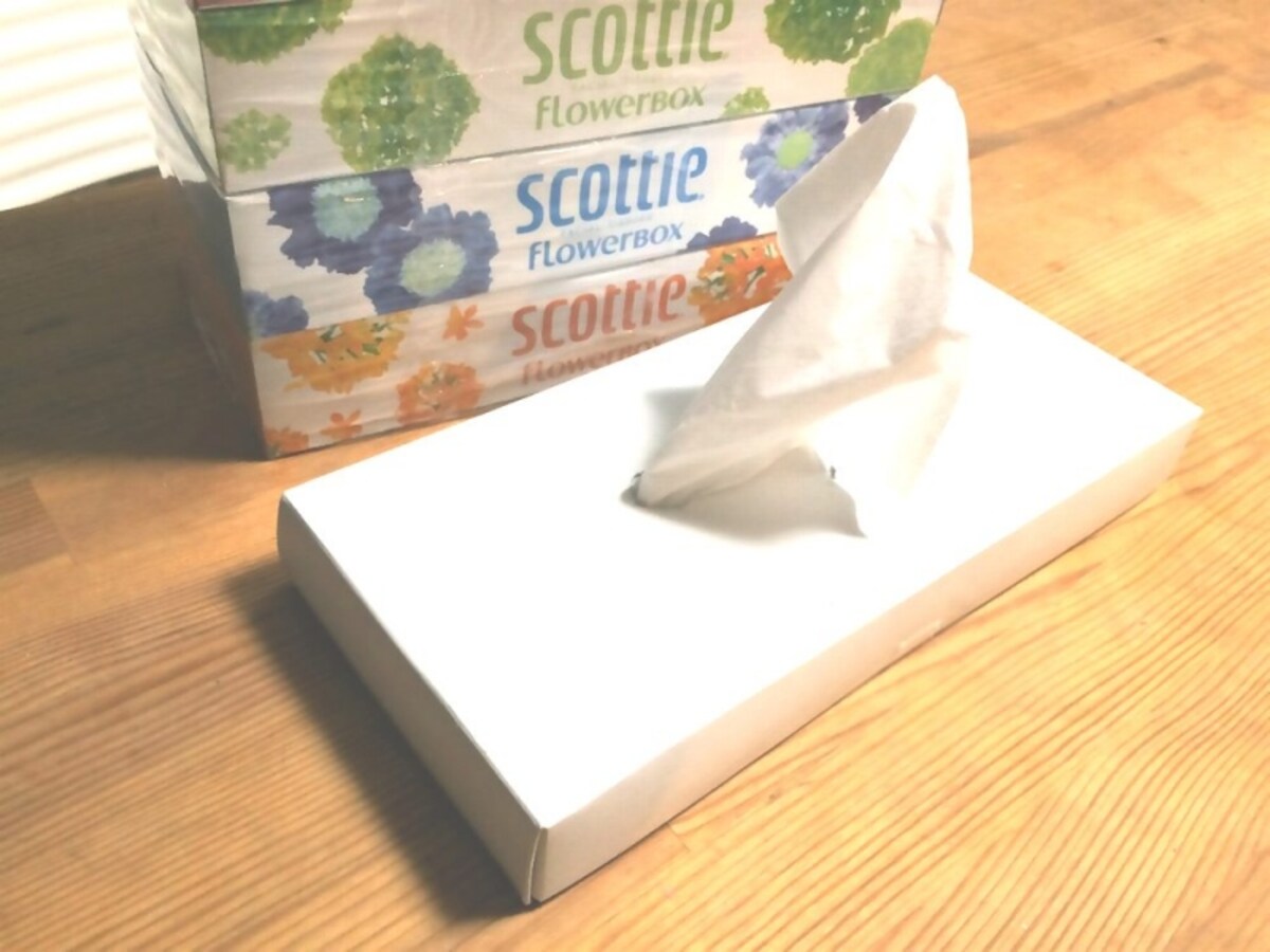 空き箱で作ったティッシュケース