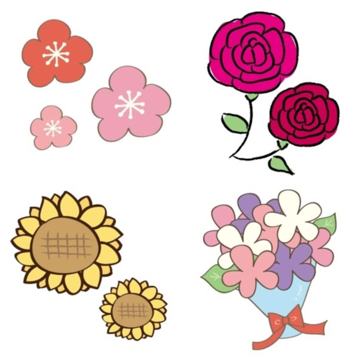 花　イラスト　かわいい　綺麗　無料　