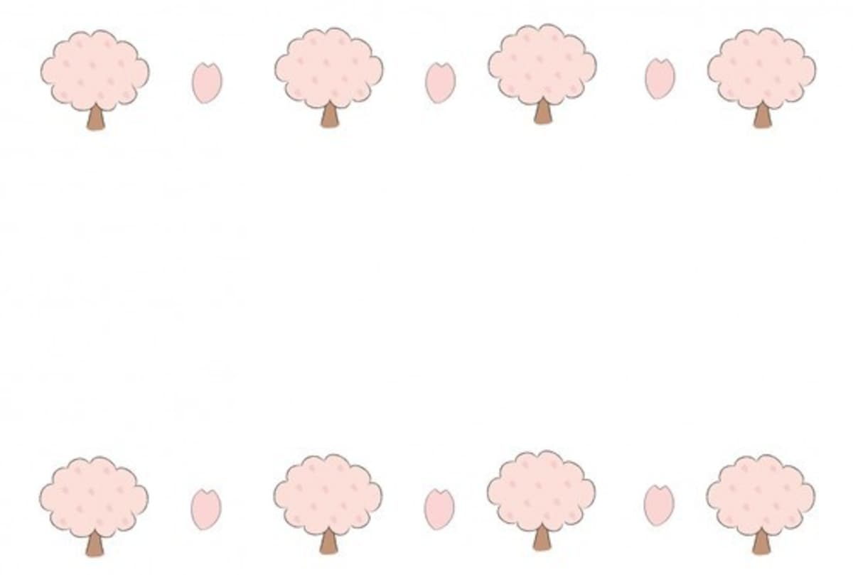 花　イラスト　フレーム　枠　桜