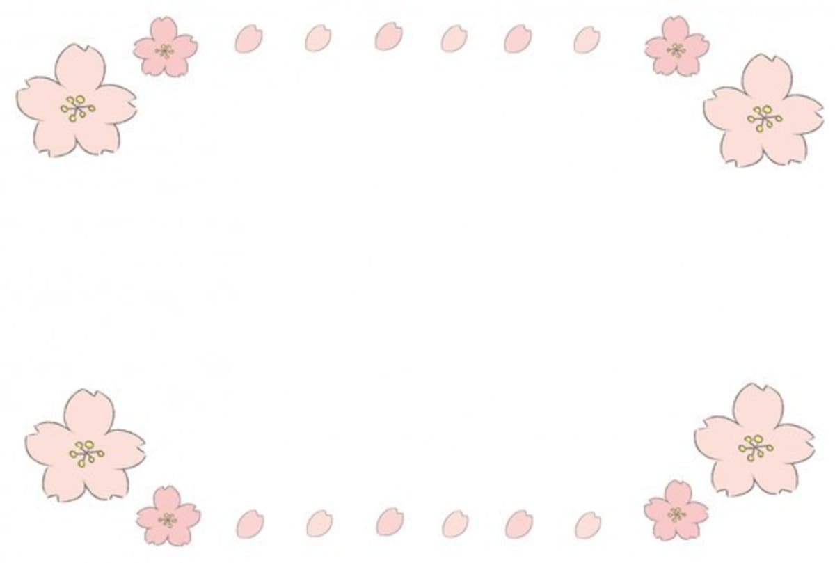 花　イラスト　フレーム　枠　桜