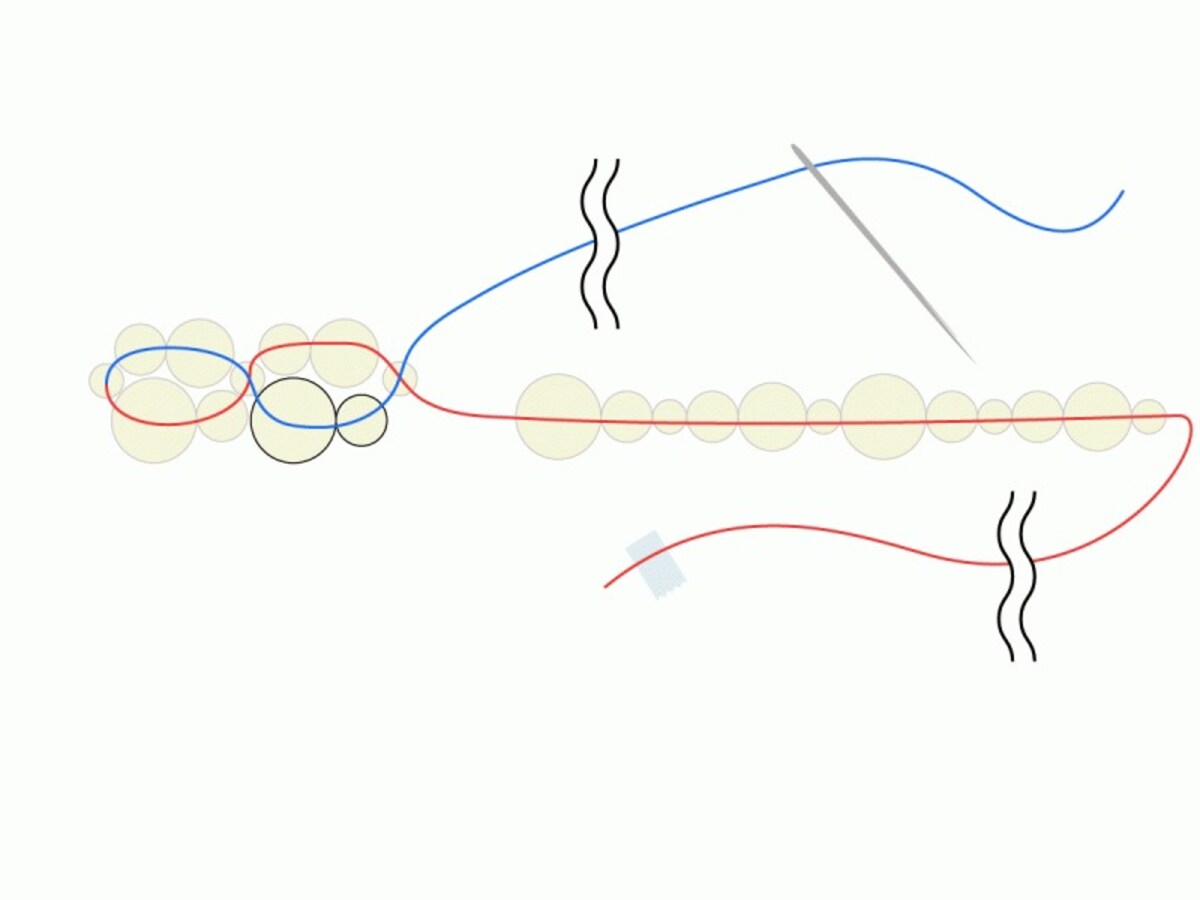 とにかく、ビーズの間の隙間ができないように！
