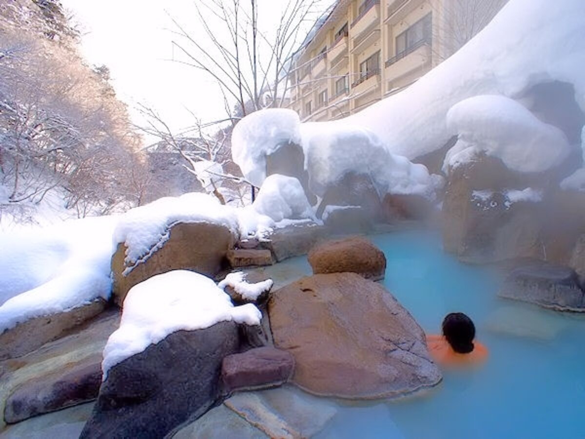 奥鬼怒温泉郷 加仁湯の雪見露天風呂