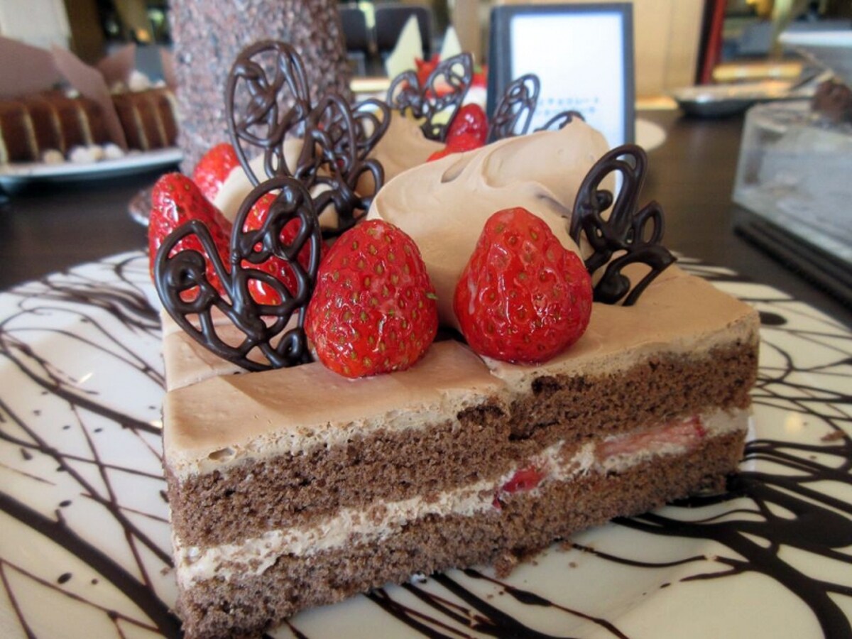 苺とチョコレートショートケーキ
