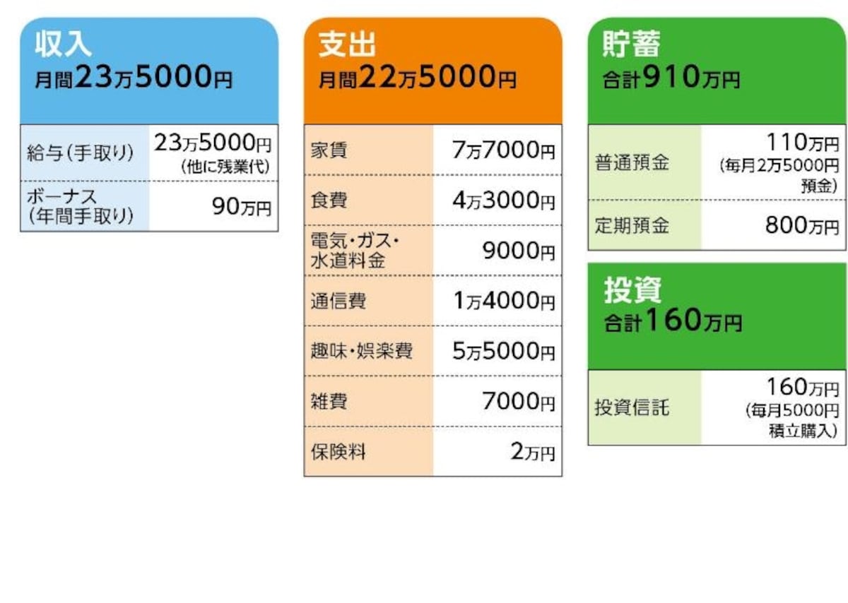 「ごましお」さんの家計収支データ