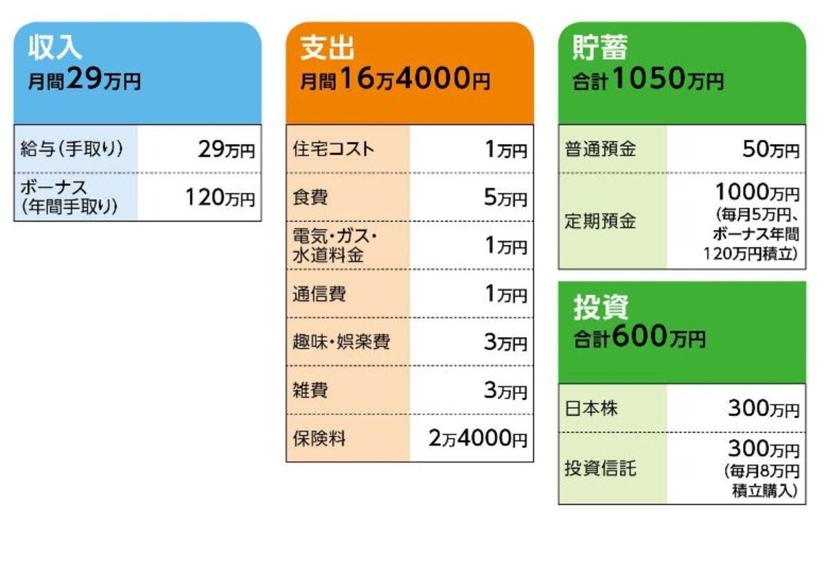 「ラフ」さんの家計収支データ