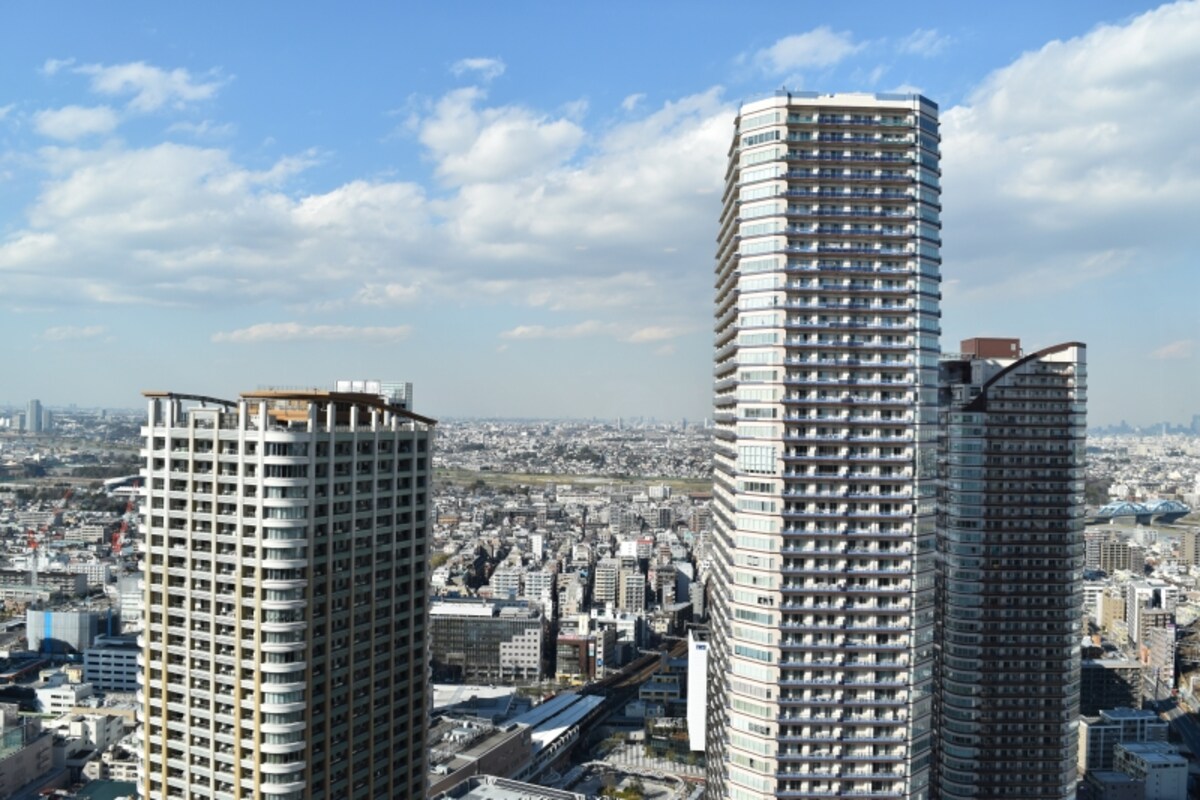 地上40階のスカイラウンジからの景色