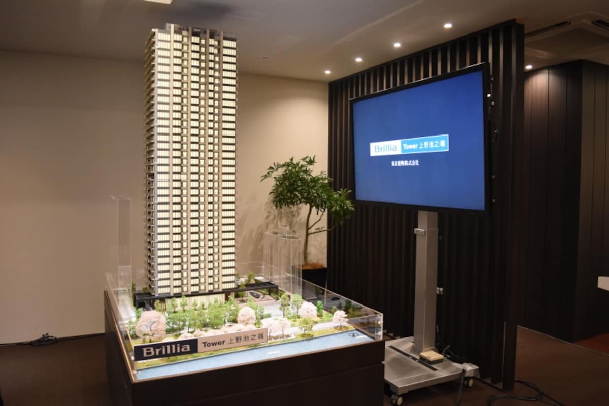 「Brillia Tower 上野池之端」の完成予想模型