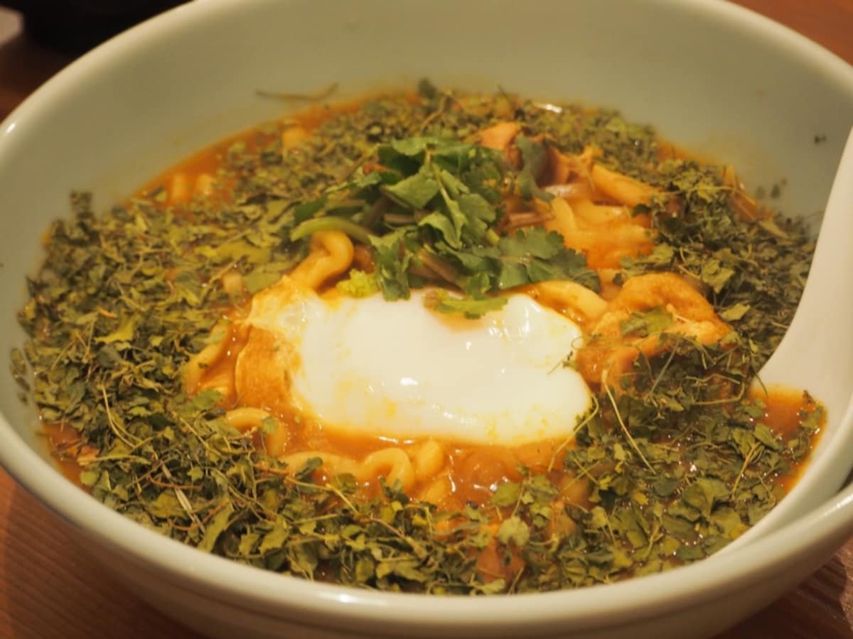青い鳥　カレー味噌うどん