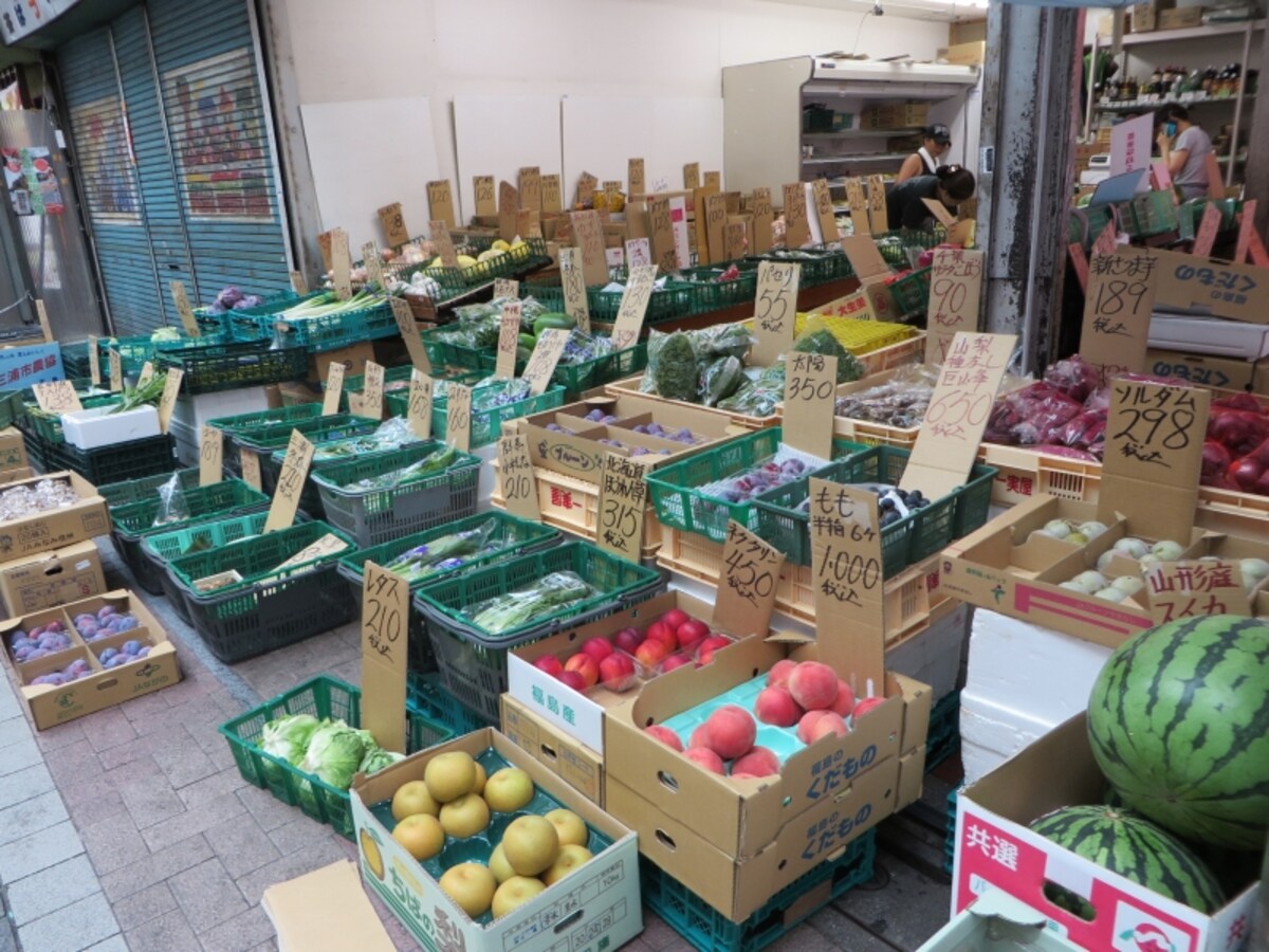 八百屋の店頭