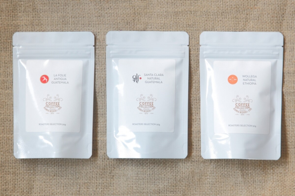 左からFUGLEN COFFEE ROASTERS、GLITCH COFFEE＆ROASTERS、TRUNK COFFEE