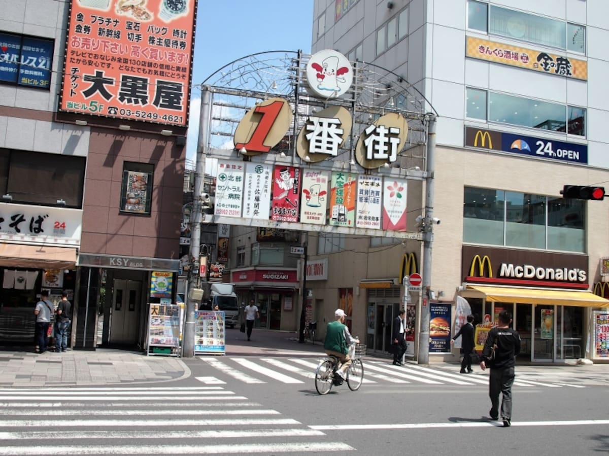 飲食店などが多数ある赤羽を代表する商店街