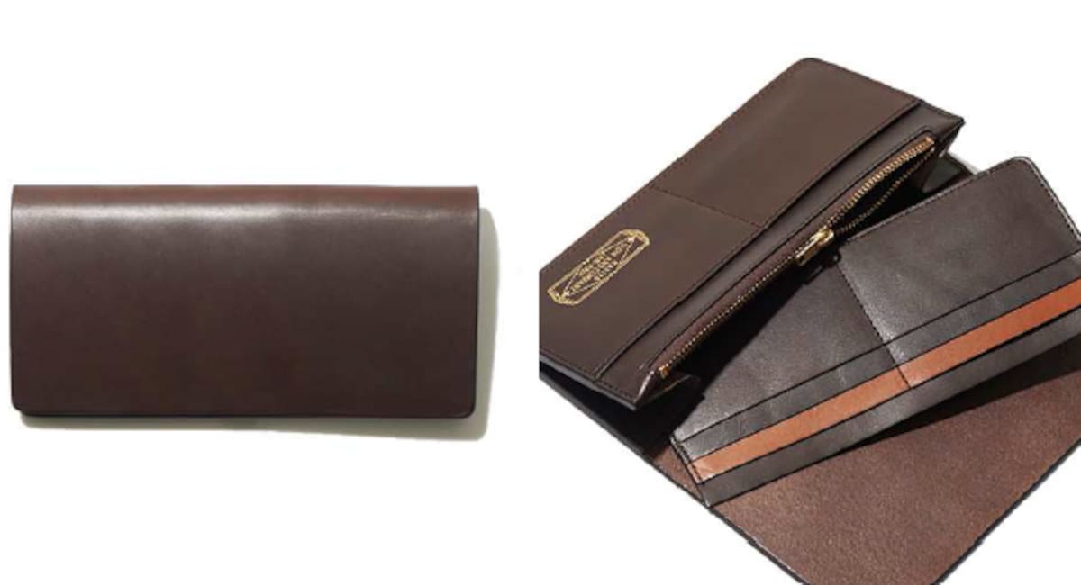 スロウ「ダブルオイル ロングウォレット (SO606D)」　\26,000(税抜き)　W19.5×H10cm