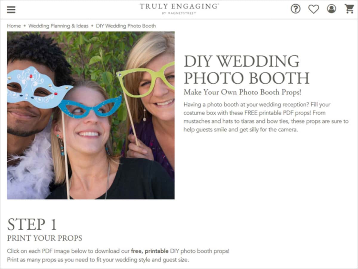 フォトプロップス素材無料で手作り&作り方 DIY Wedding Photo Booth by MAGNETSTREET