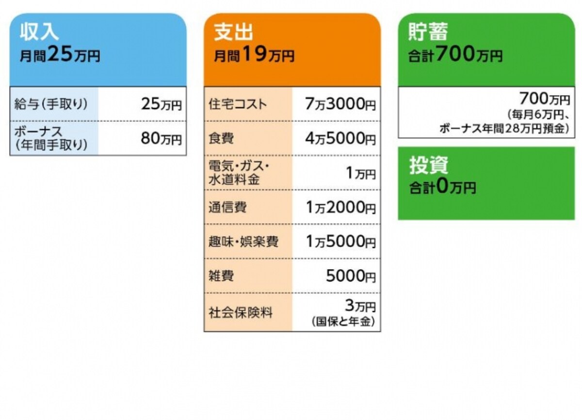 「ちゃむ」さんの家計収支データ
