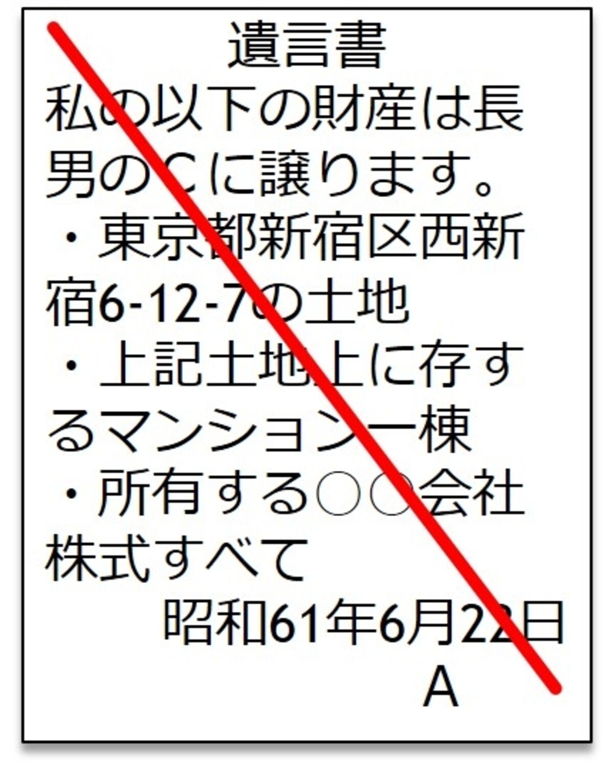 遺言者が自筆証書である遺言書の文面全体に故意に斜線を引く行為が民法1024条前段所定の「故意に遺言書を破棄したとき」に該当し遺言を撤回したものとみなされた事例。