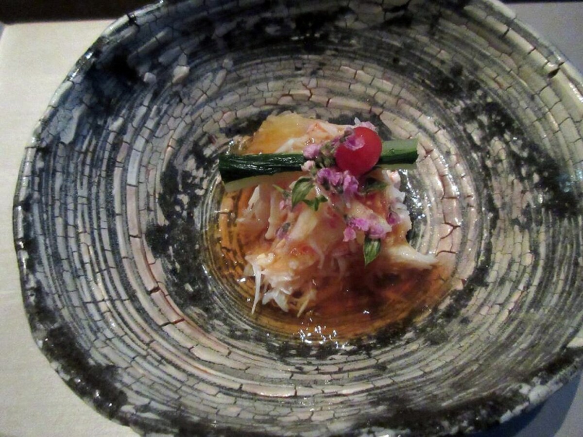 先附二種／毛蟹酢