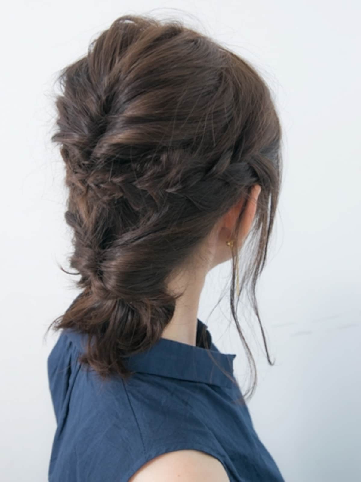 くるりんぱ&三つ編みで簡単セルフヘアアレンジ