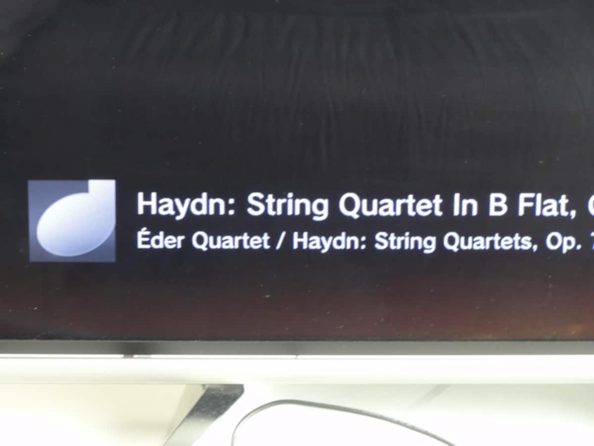 PS3上でMacの音楽ファイルを再生している様子。