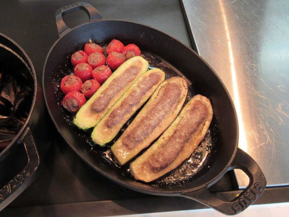 野菜の肉詰め