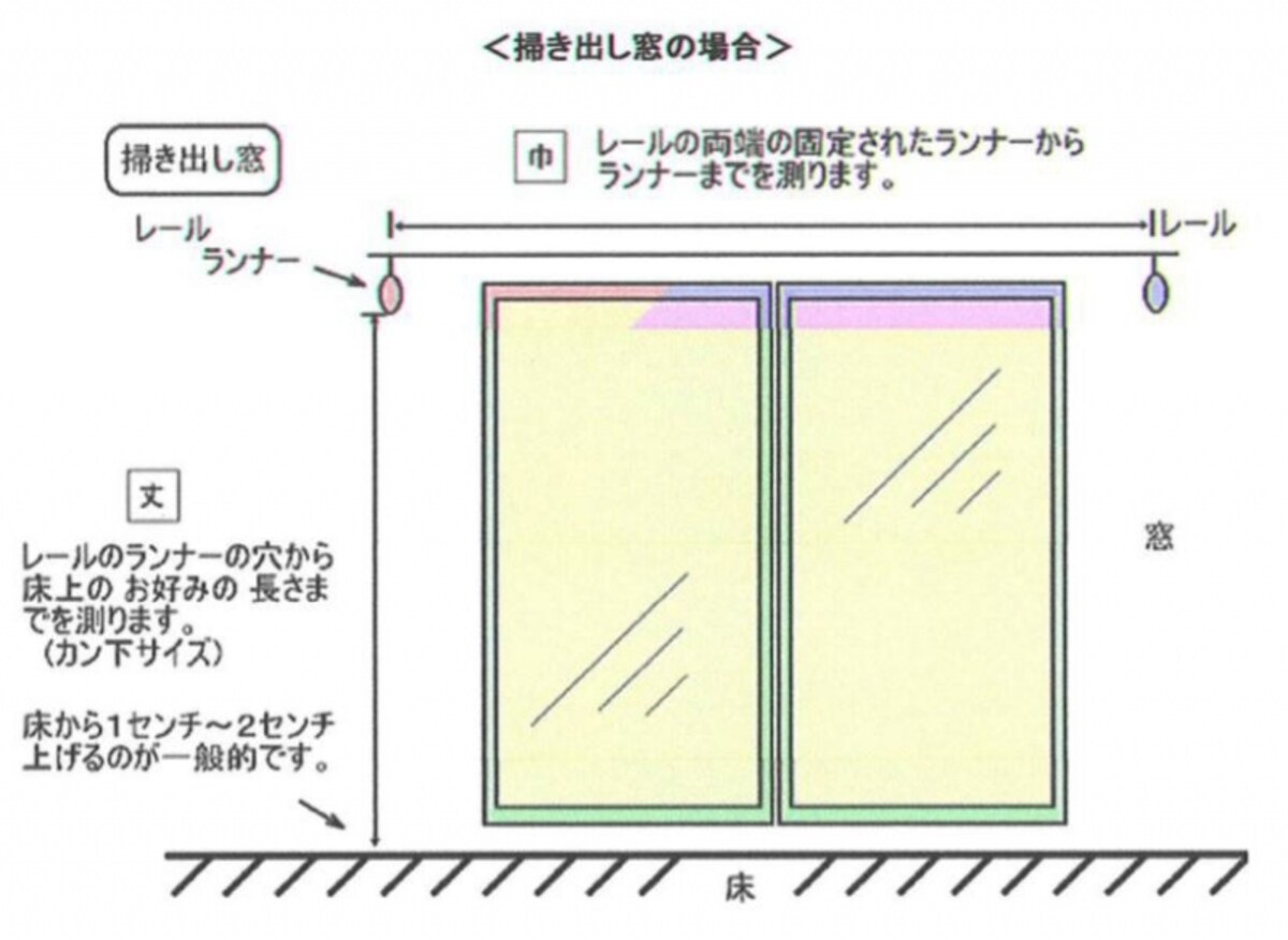 掃き出し窓採寸の画像