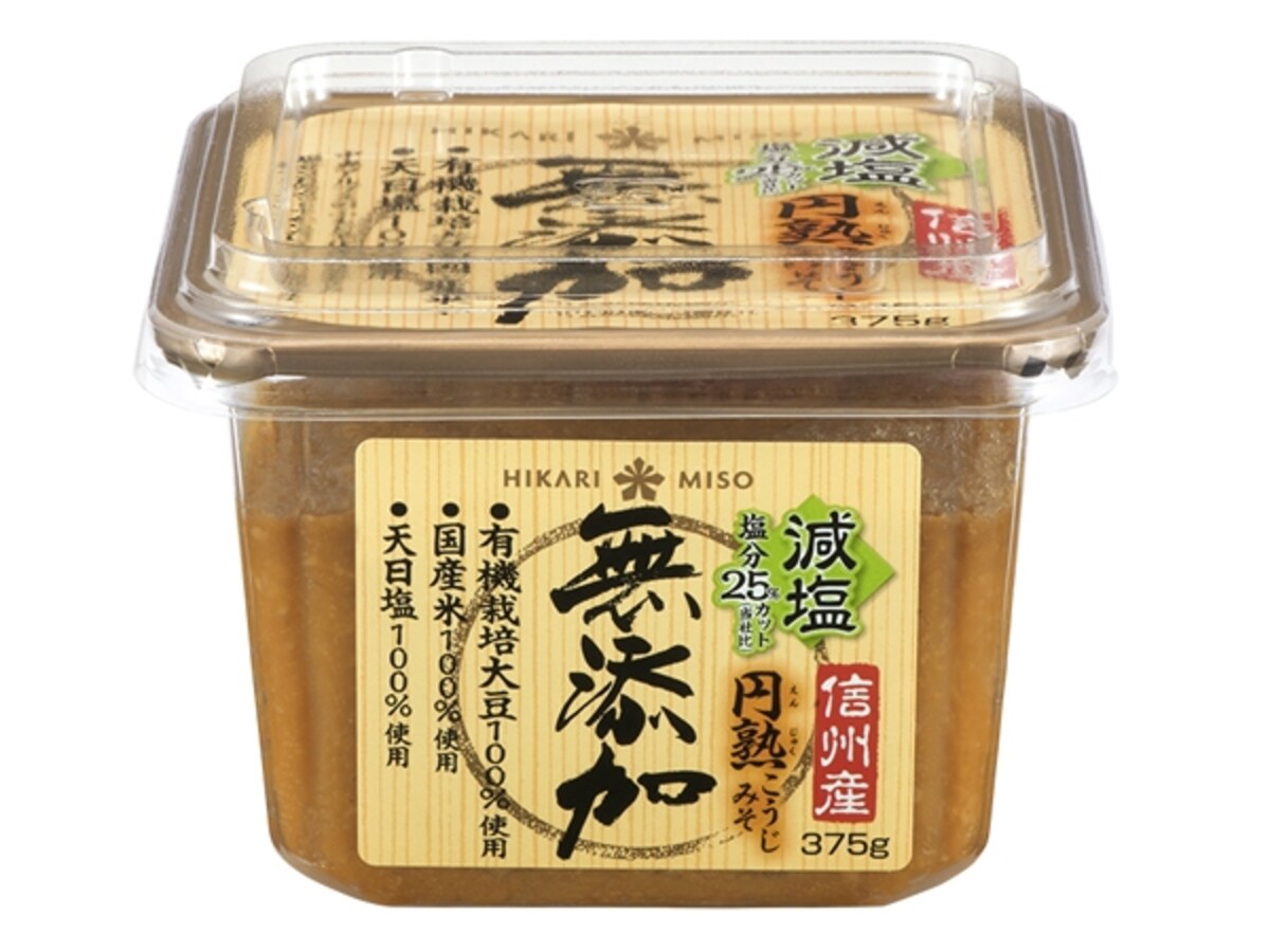 無添加 円熟こうじみそ 減塩　375g　参考価格：330円