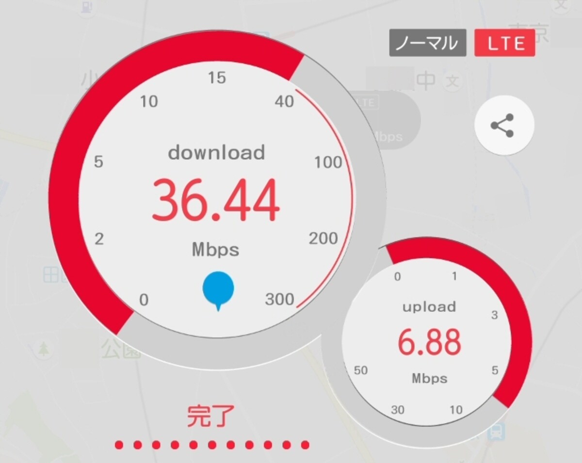 LINEモバイルの実質通信速度