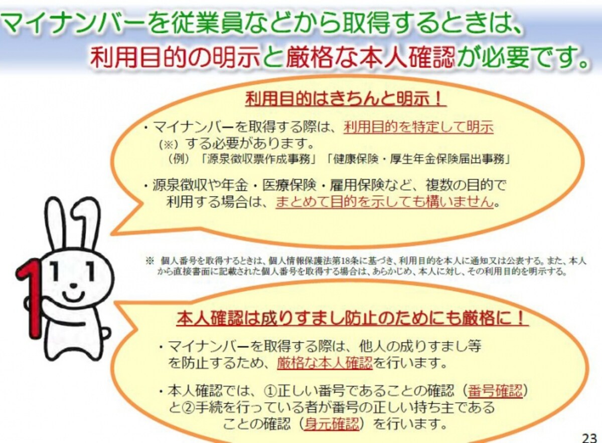 最終提出先の確認が必要（出典：特定個人情報保護委員会）