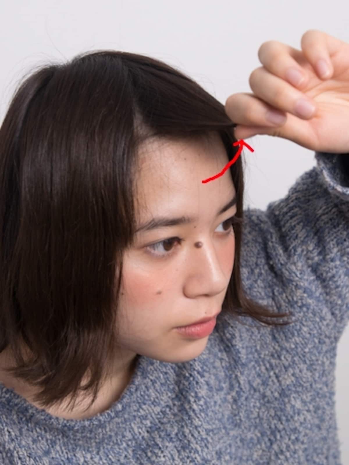 45度くらいを目安に引き上げる