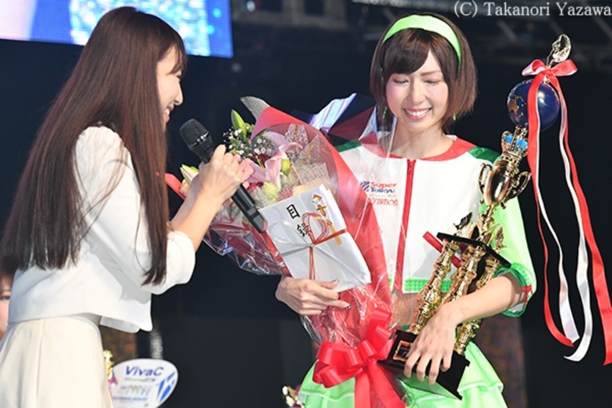 グランプリ獲得の喜びを語る清瀬まちさん